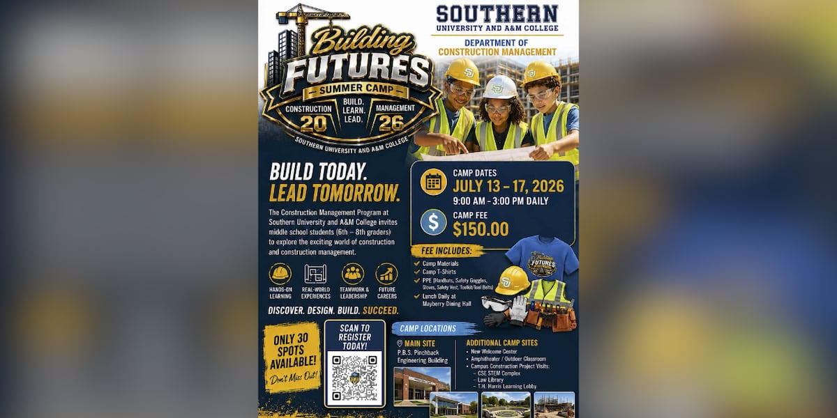 Southern University construction camp targets middle schoolers