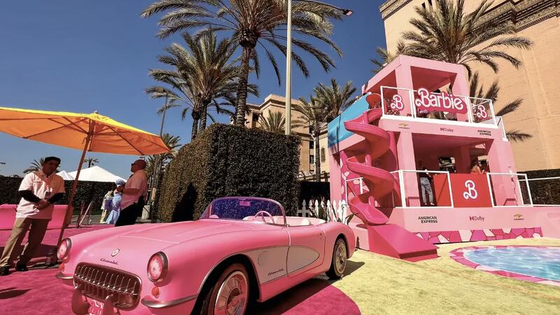 Barbie pink corvette convertible car sales