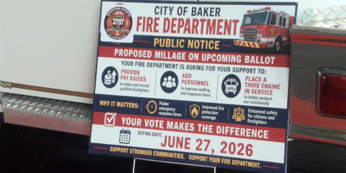 Baker fire department asks voters to approve property tax for pay raises and additional staff