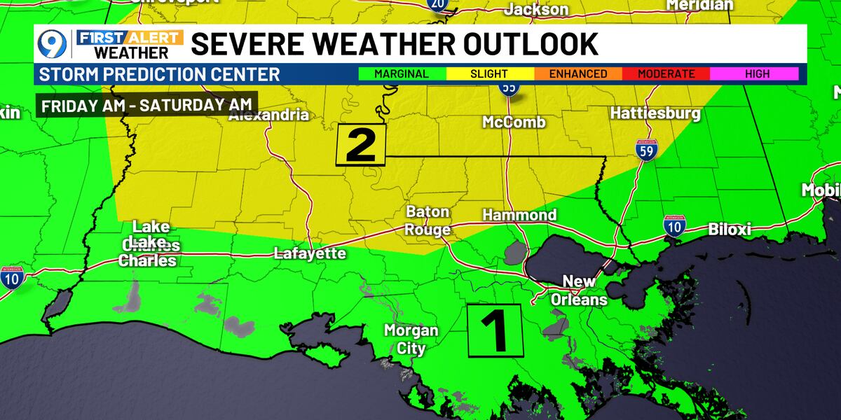 Image for First Alert: Strong storms possible by Friday