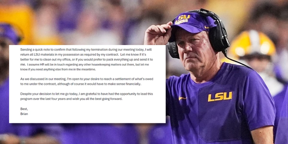 Brian Kelly Text Message Brian Kelly thanks LSU, says he’s open to “settlement”