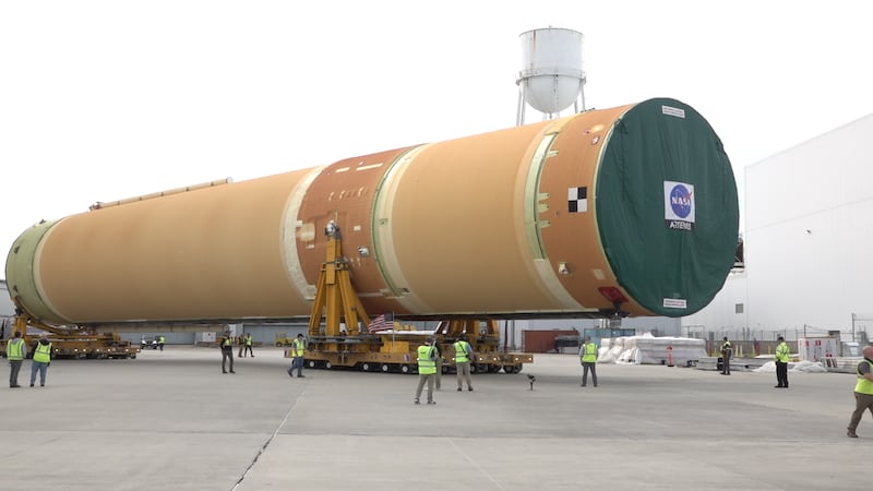 The core stage of NASA's Artemis III rocket is heading to the Kennedy Space Center for a...