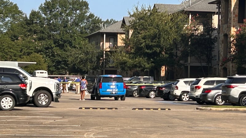 Deputies respond to a shooting at an apartment complex off Highway 16 in Denham Springs on...