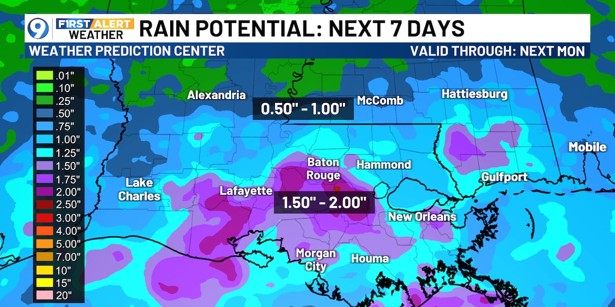 Hopefully smaller rain chances after a wet Sunday
