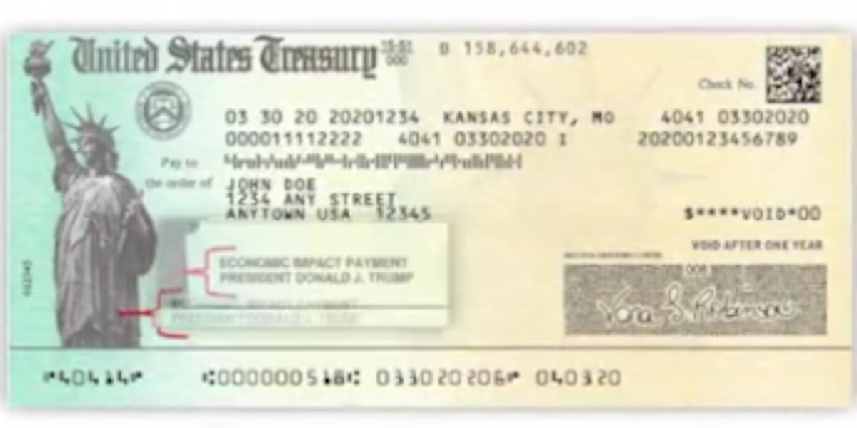 Irs Check Example IRS continues to send stimulus checks