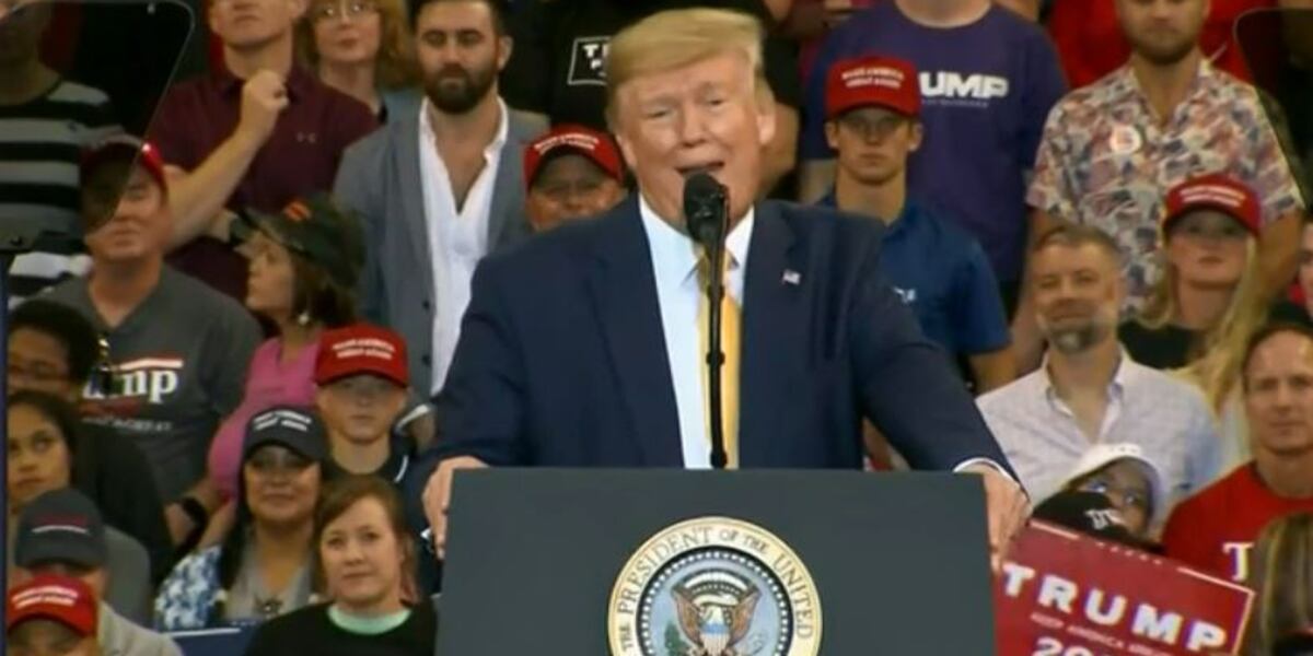 Trump Lake Rally President Trump speaks at GOP rally in Lake Charles