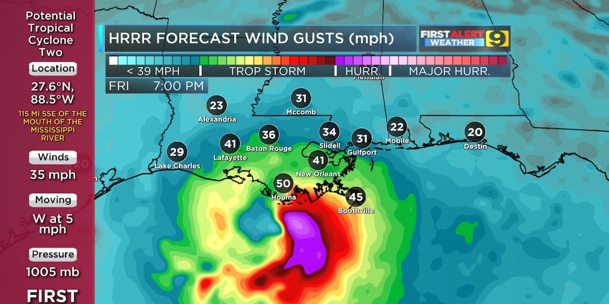 Harrah Weather Map ’Get ready’: Breaking down rain and wind forecasts 48 hours before ...