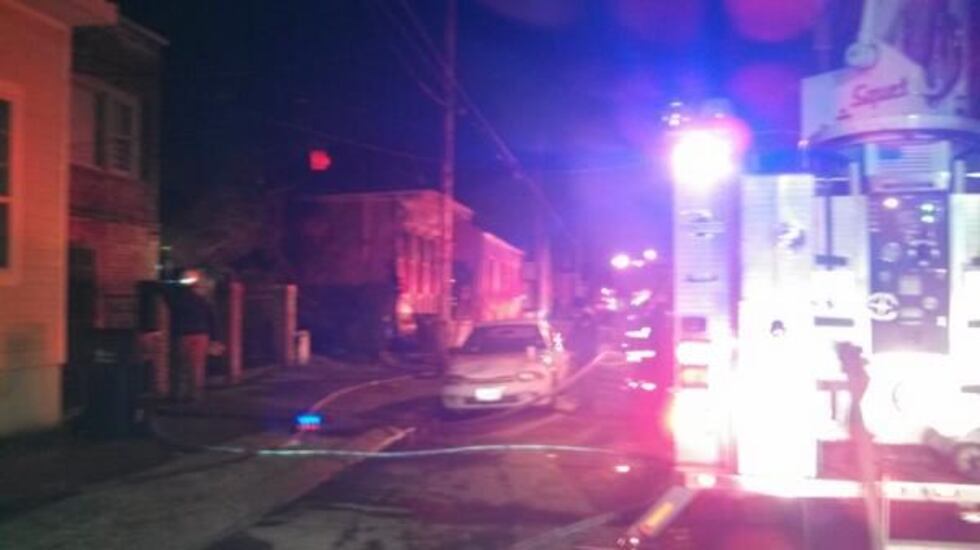 Firefighters try to get a 3-alarm fire under control in Central City. (Source: FOX 8/Shelley...