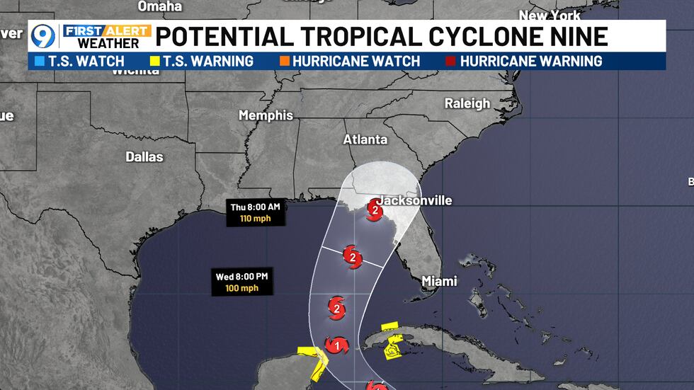 Potential Tropical Cyclone Nine forms in the Caribbean