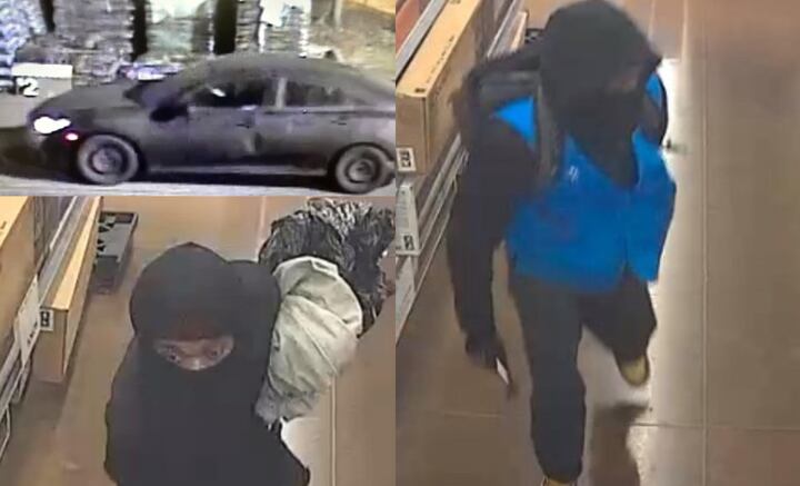Security Camera Grabbing Walmart smash and grab burglars caught on camera