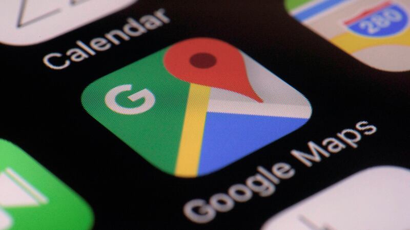 FILE - The Google Maps app is seen on a smartphone, March 22, 2017, in New York.