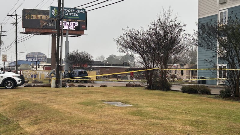 First responders say the shooting happened in the 8300 block of Airline Highway around 7:30 a.m.