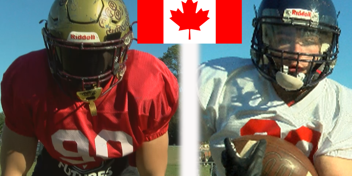 Drake Landy Canadian football players test their skills in Baton Rouge for Gridiron ...