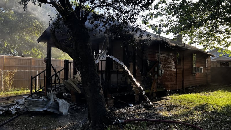 Firefighters respond to a house fire on Marcellious Lane on Thursday morning, April 9.