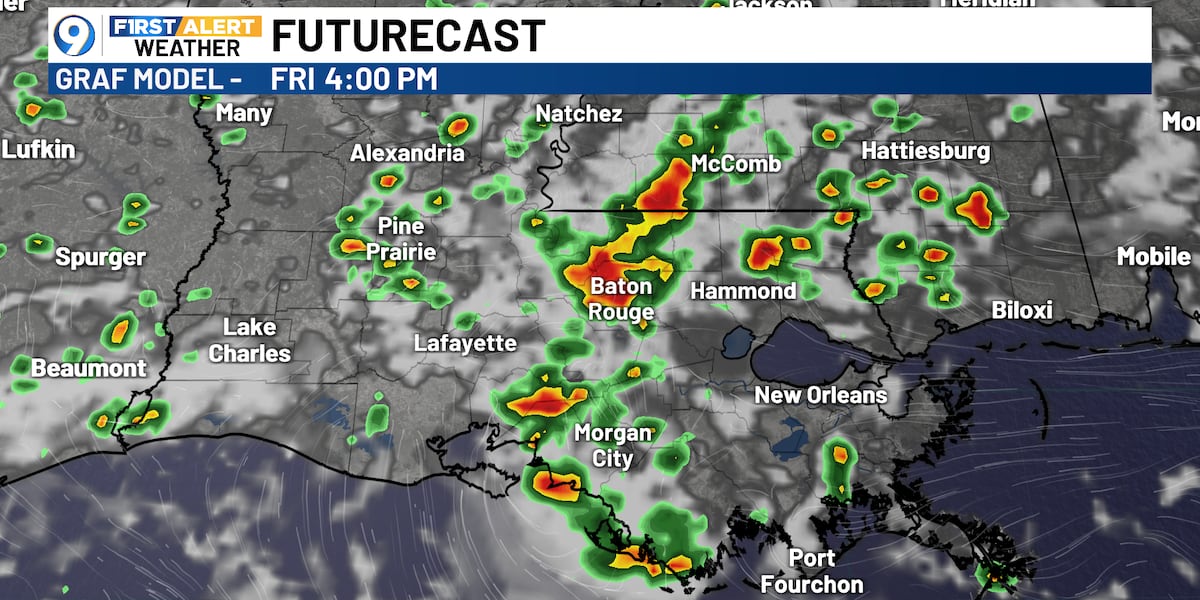 More tropical moisture keeps storms into Labor Day weekend
