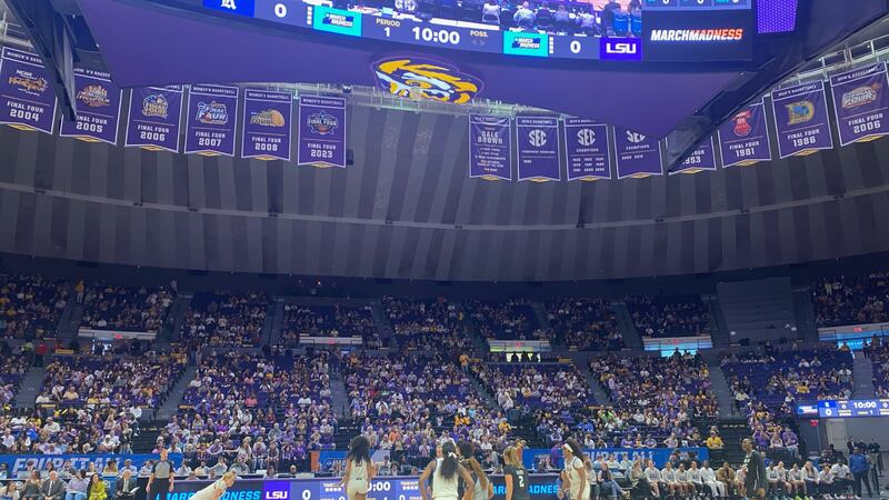 LSU survives close call over Rice in NCAA Tournament