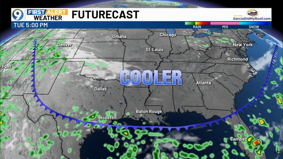 Clool Weather Cool front brings comfortable weather this week!