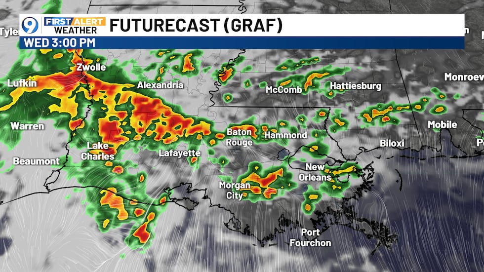 Storms likely to get a later start on Wednesday