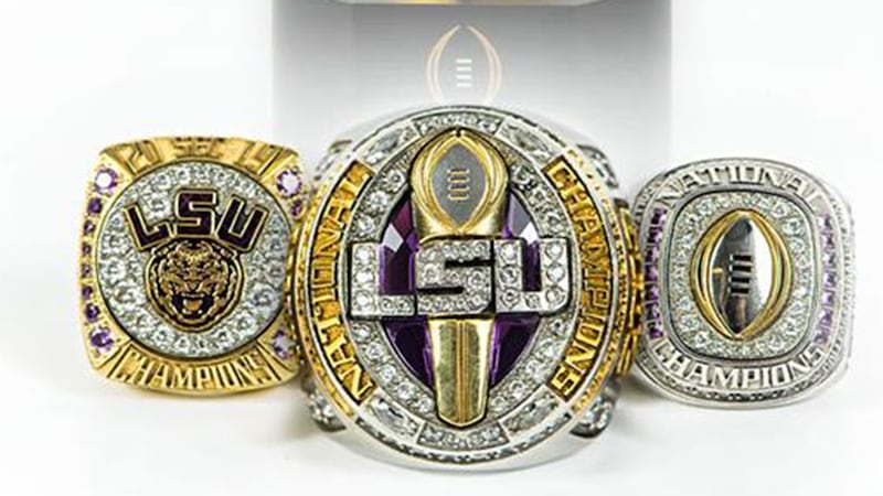 LSU Championship Rings (Source: LSU)
