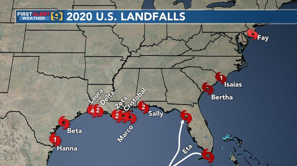 2020 U.S. landfalls