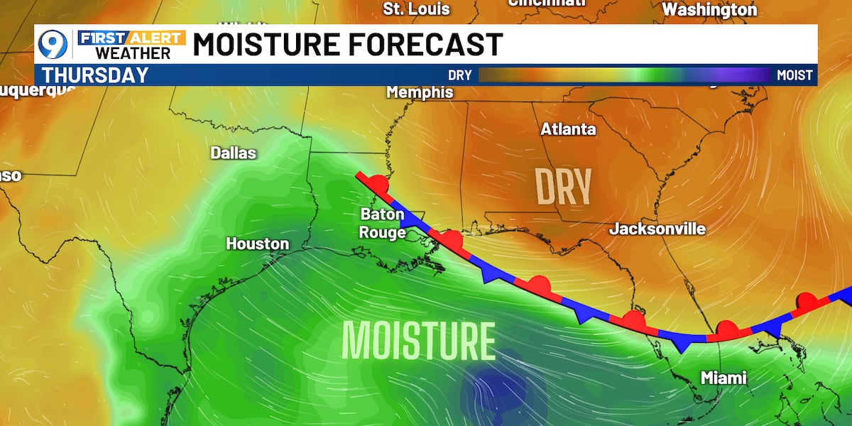 Lower rain chances today, but rain returns going into the weekend