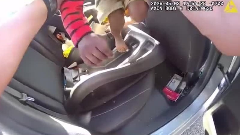 A sheriff's deputy rescued a todler who was left in a hot car while temperatures outside were...
