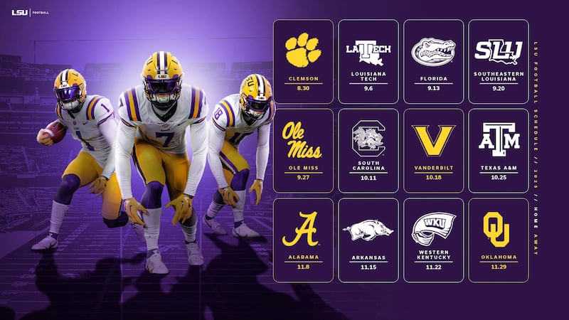 2025 LSU Football schedule released 2025-lsu-football-schedule-released