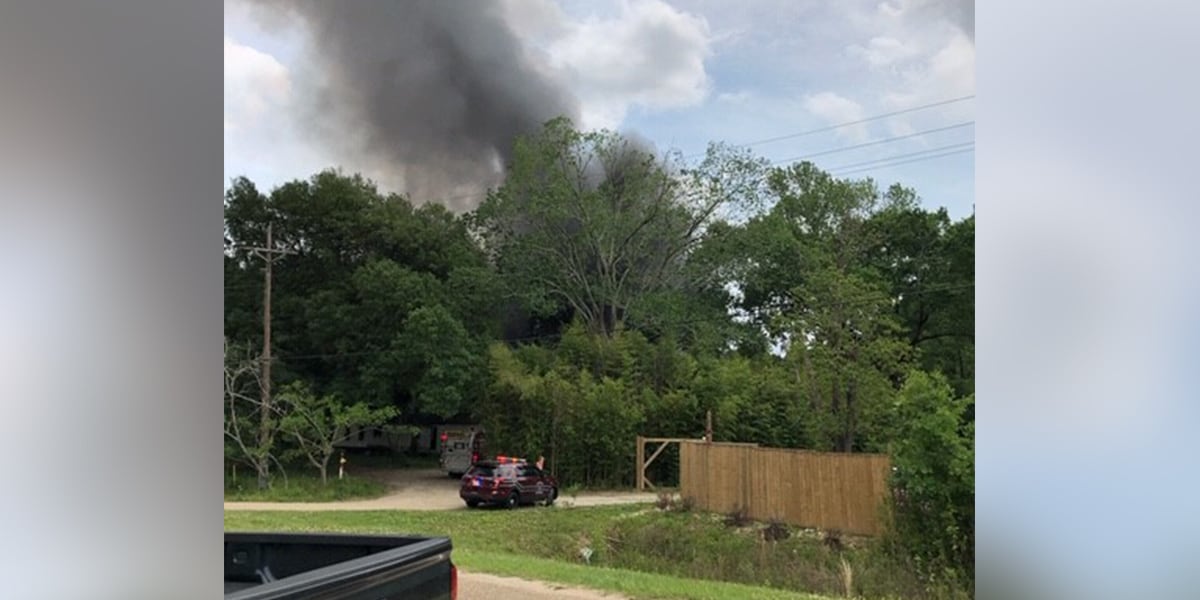 Exploding Barn Barn partially collapses after fire in Central