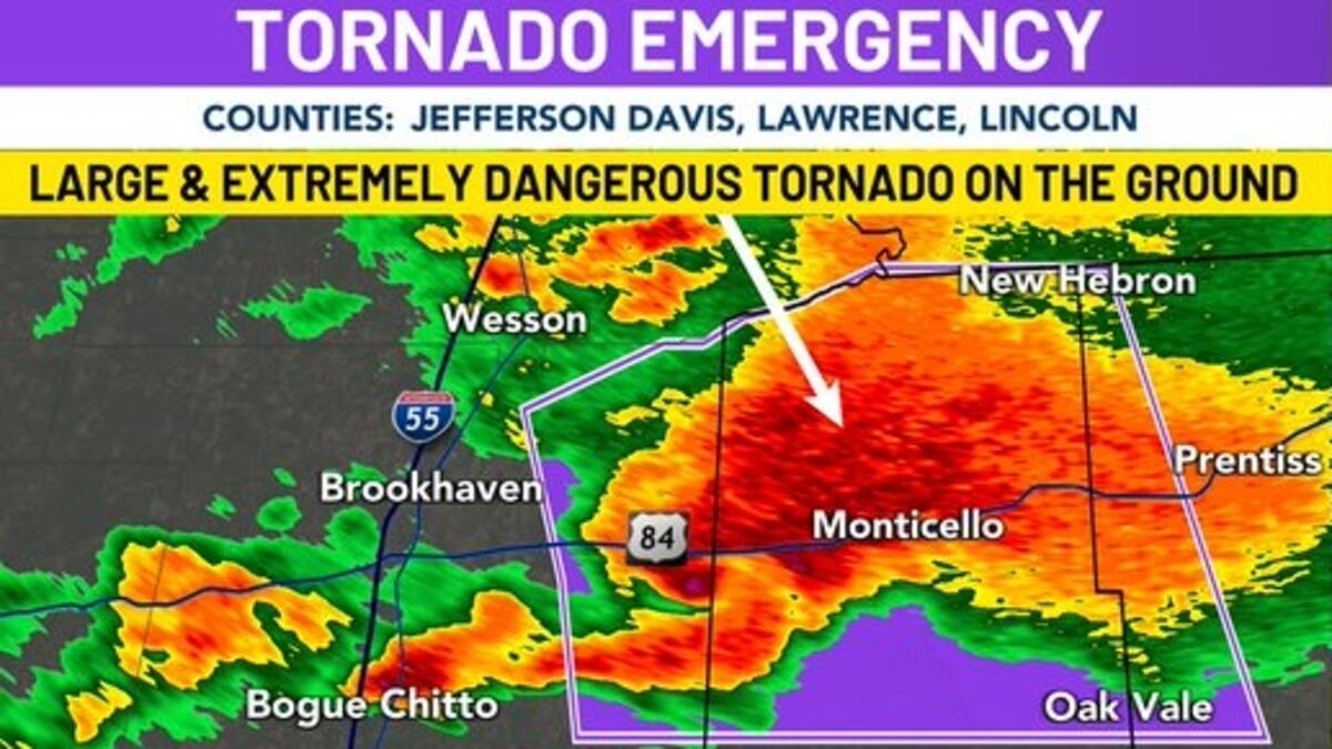 Mississippi Tornado Emergency: Homes Destroyed, Residents Trapped
