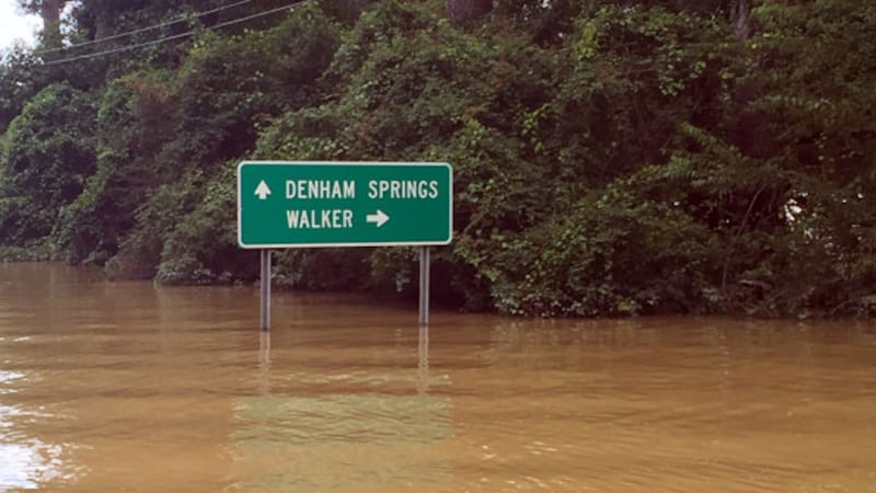 Flooding in Livingston Parish in August of 2016