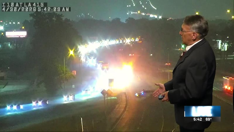 A crash involving multiple tractor-trailers has closed I-10 West just before the Ramah...