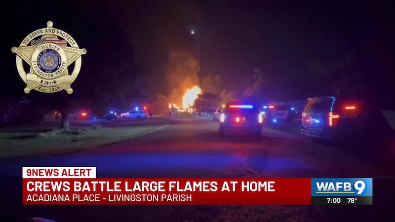 Firefighters responded to the scene of a house fire in Livingston Parish early Sunday morning.