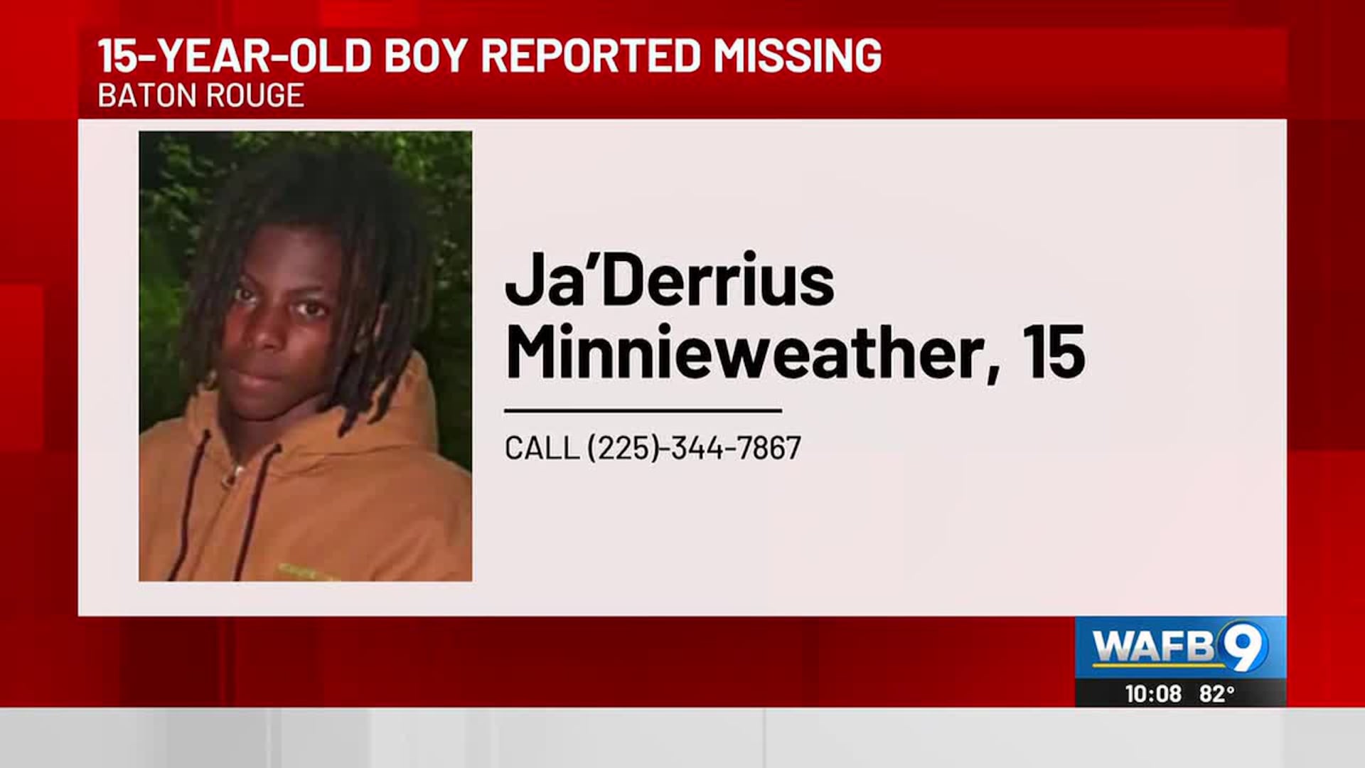 15-year-old Baton Rouge boy reported missing