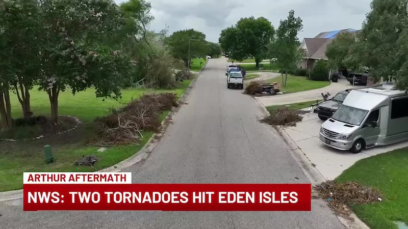 NWS: Two tornadoes struck Eden Isles simultaneously