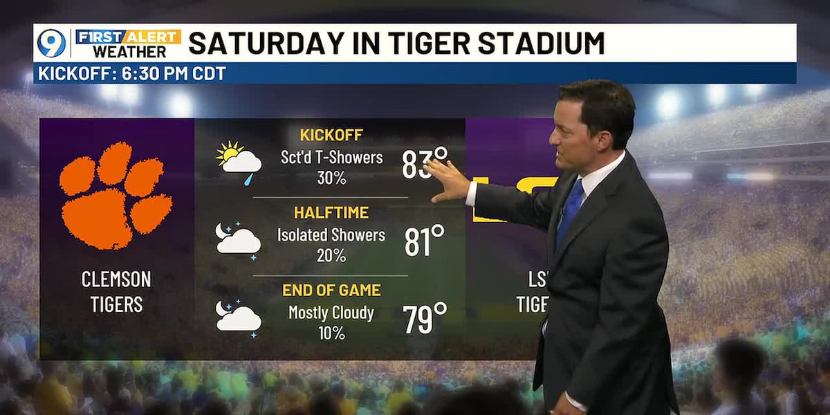 Tropical moisture brings rain chances, heavy downpours into Labor Day weekend