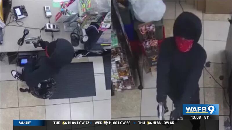Deputies are searching for a man following an armed robbery at a convenience store in East...