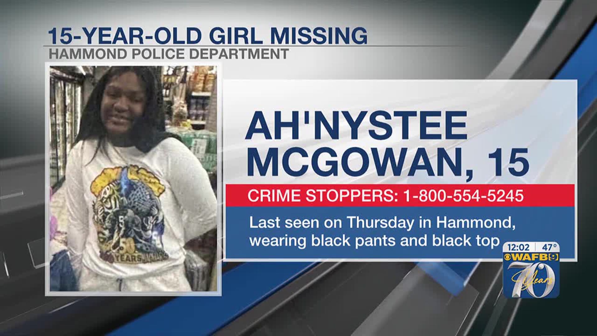Police searching for missing Hammond teen